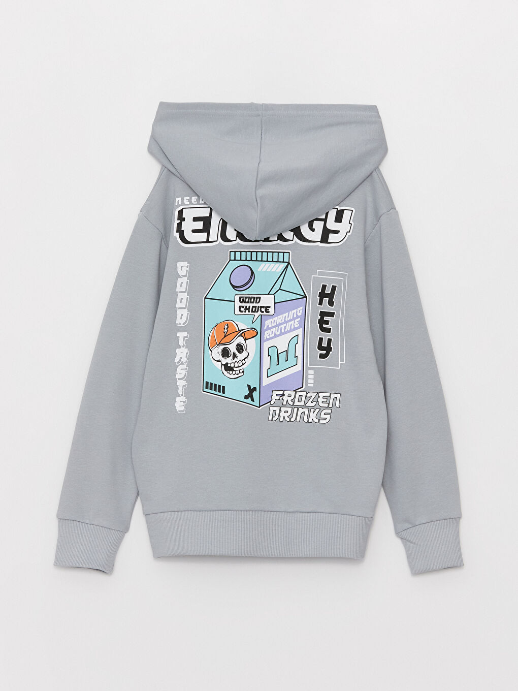Printed Long Sleeve Boys' Hoodie-5