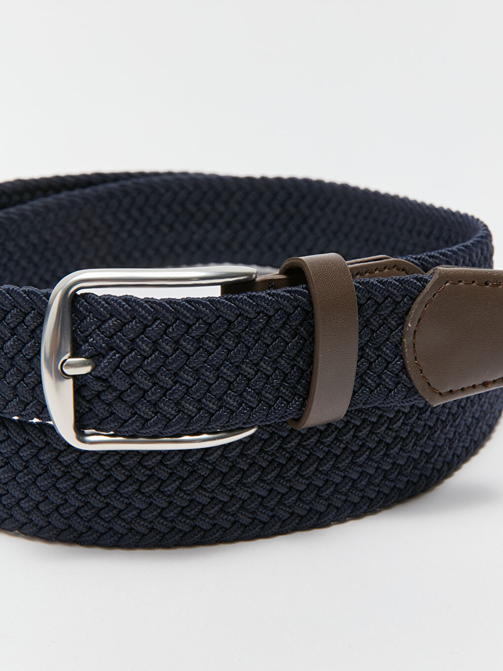 Lacivert Kendinden Desenli Erkek Kemer-3