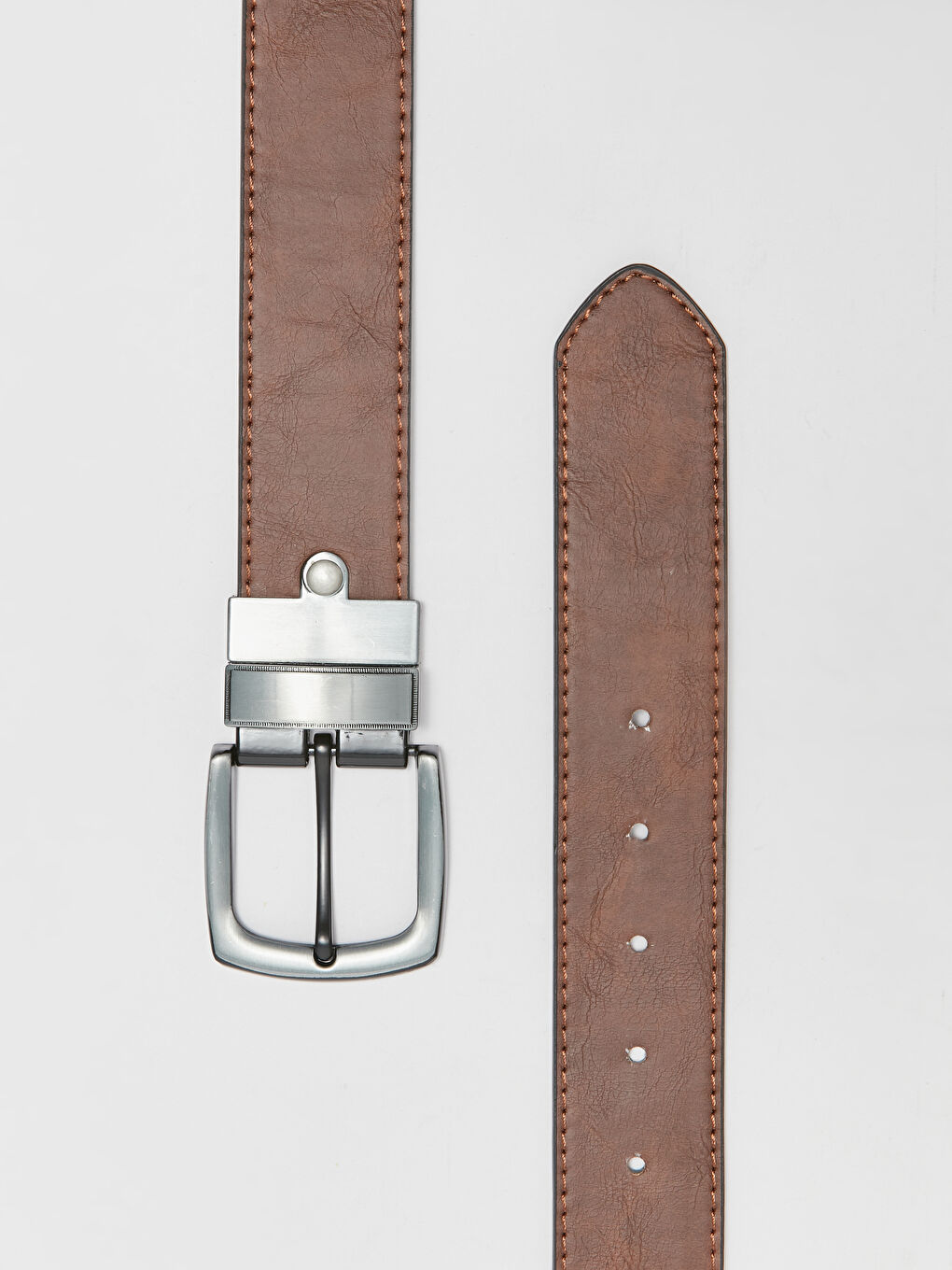 Siyah Deri Görünümlü Erkek Kemer-2