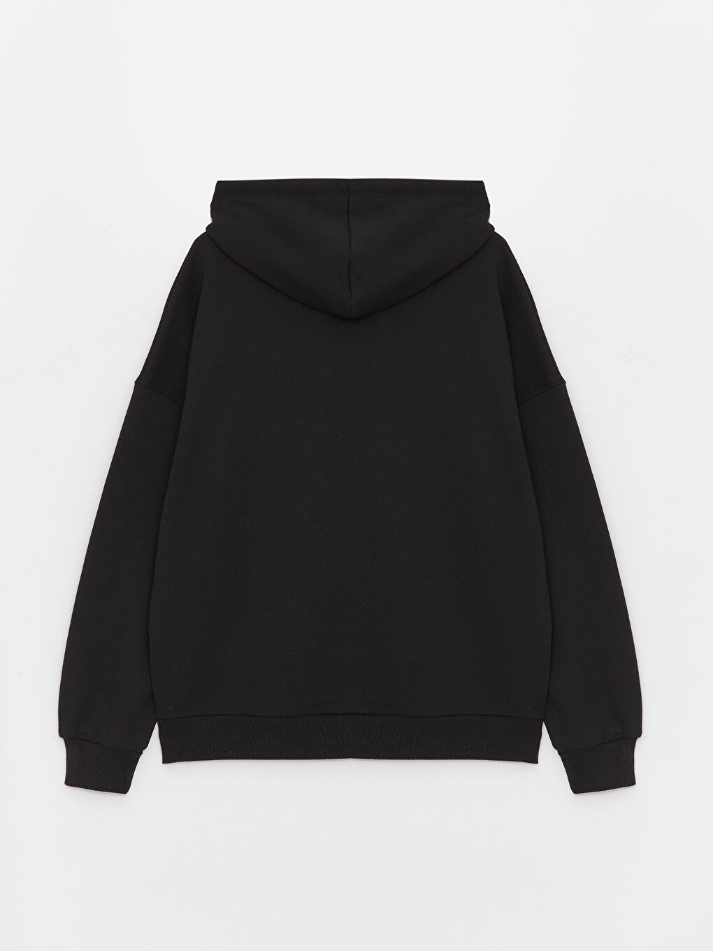 LCW Vision Yeni Siyah Düz Oversize Kadın Hoodie - 6