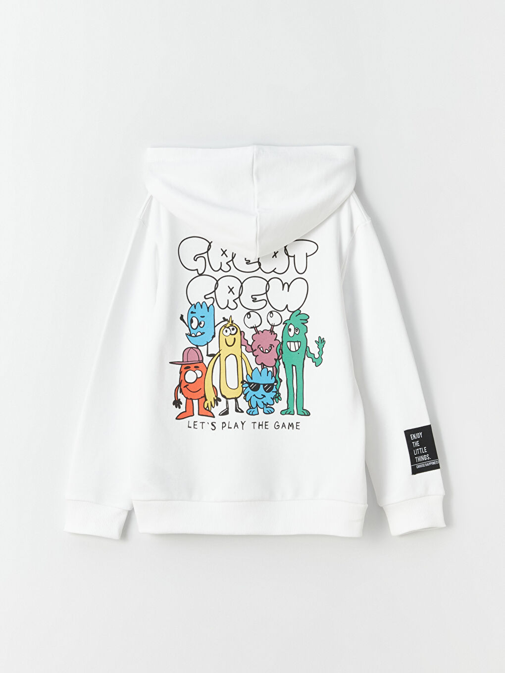 LCW Kids Optik Beyaz Baskılı Uzun Kollu Erkek Çocuk Hoodie - 4