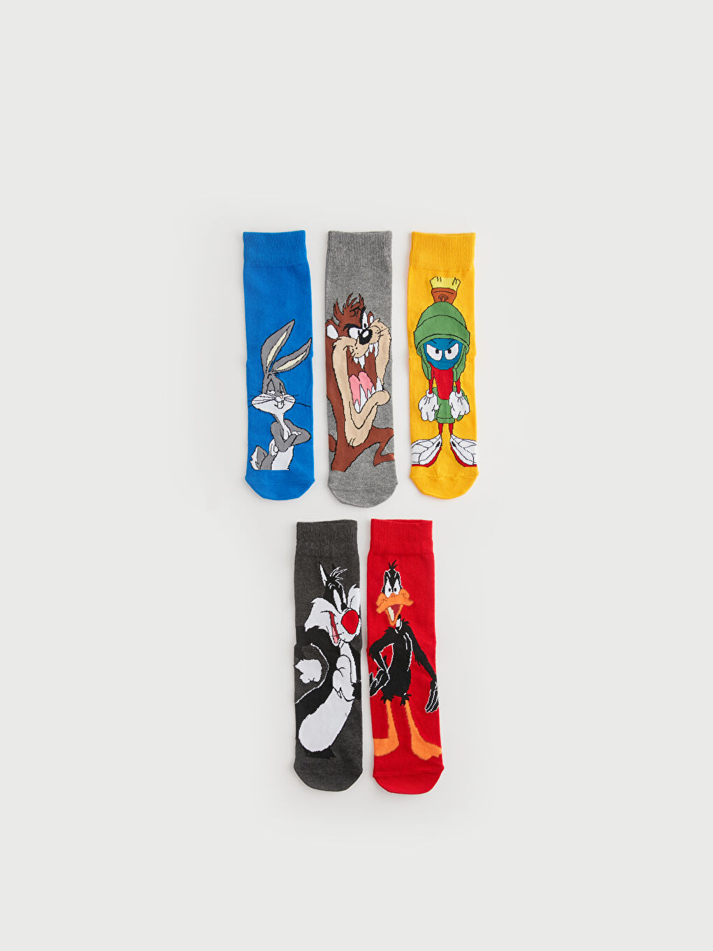 LCW ACCESSORIES Bugs Bunny Printed Men's Socks 5 Pack -W37410Z8-K00