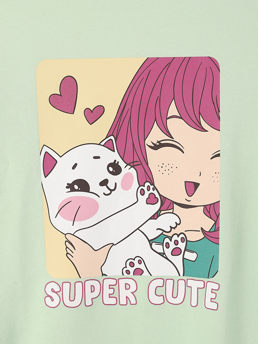 Crew Neck Long Sleeve Printed Girls' Sweatshirt-2