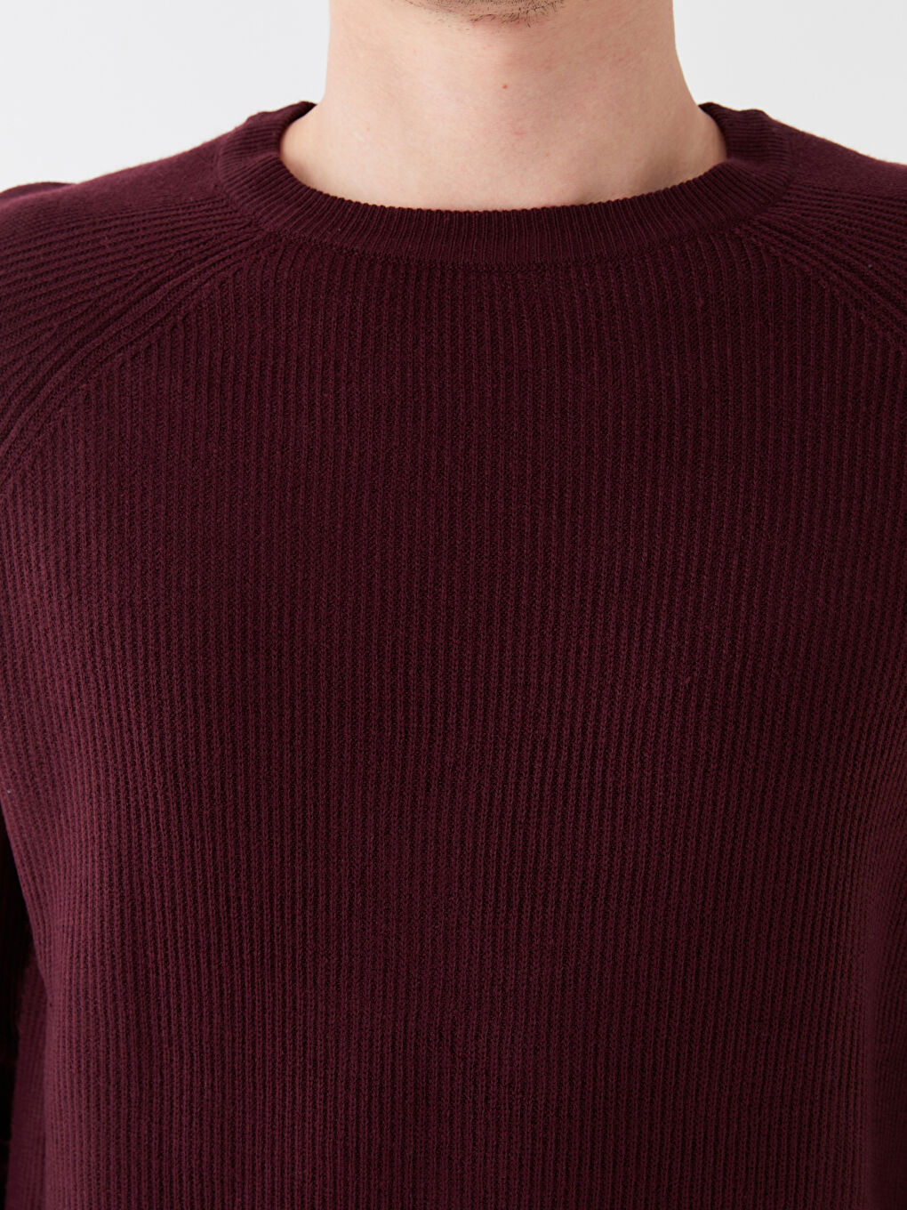 XSIDE Crew Neck Long Sleeve Men's Tricot Sweater -W37480Z8-RQJ