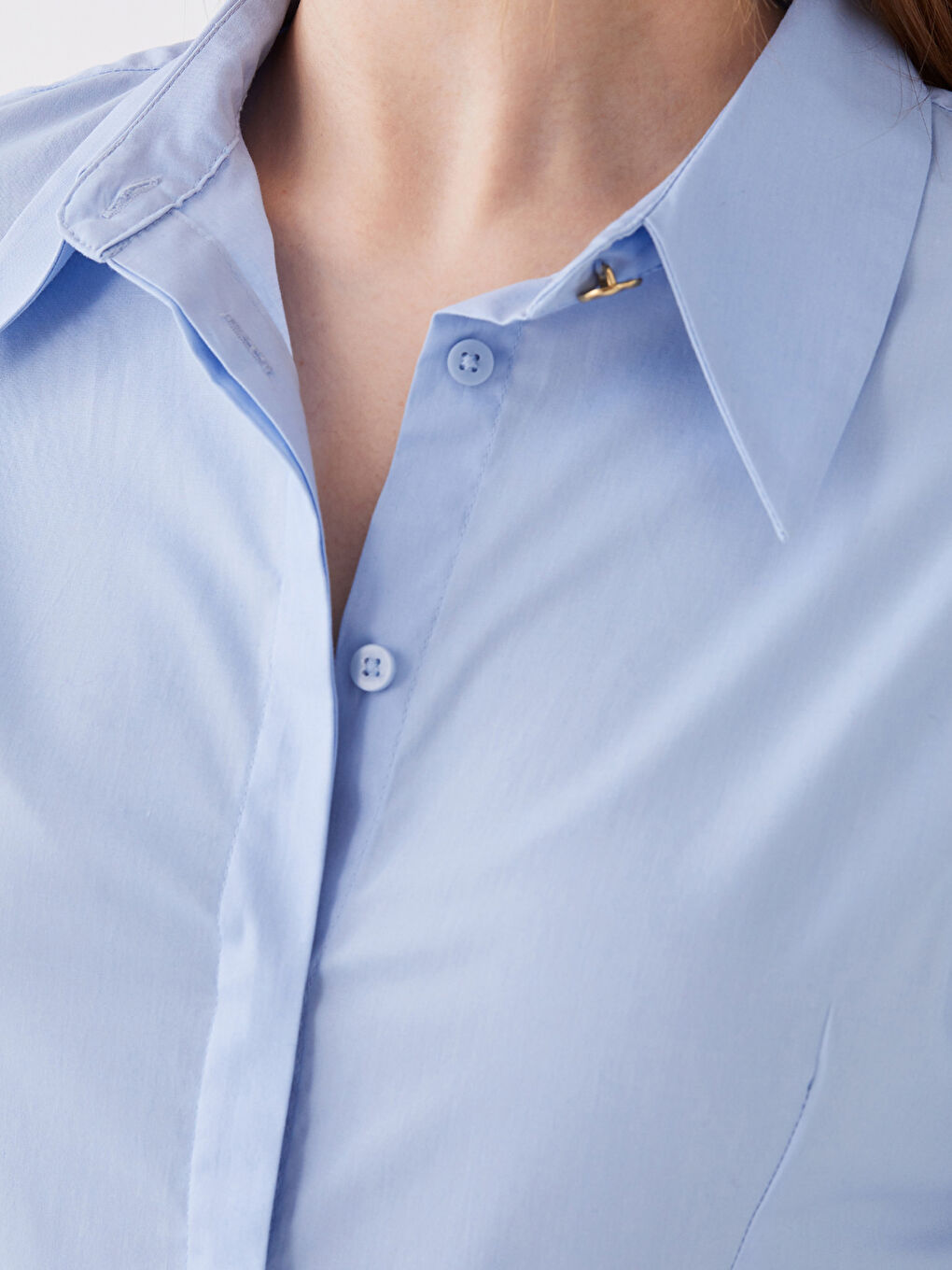 Plain Long Sleeve Women's Shirt-3