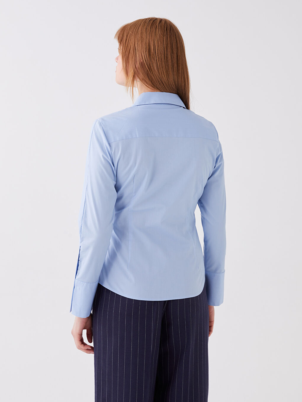 Plain Long Sleeve Women's Shirt-4