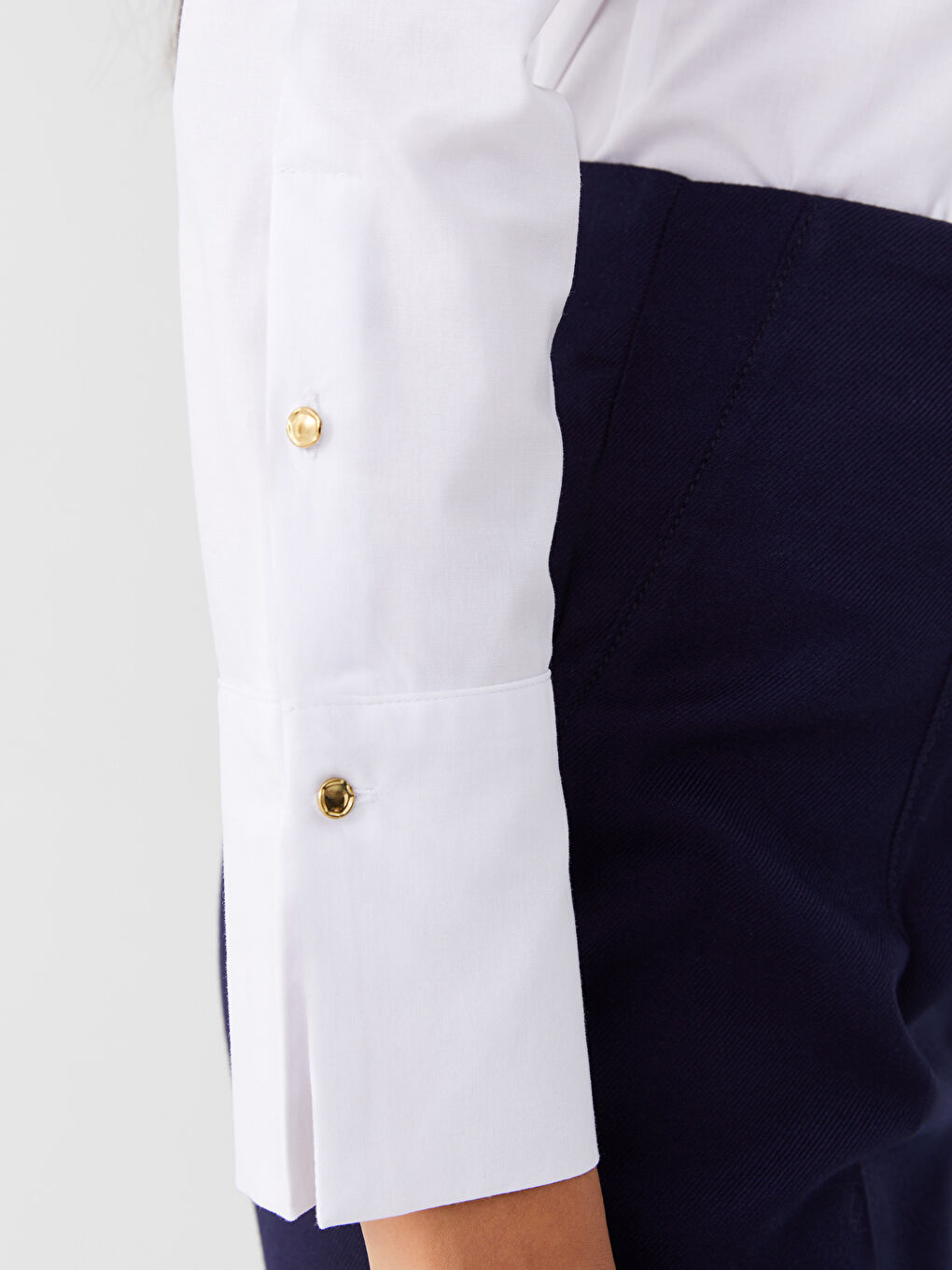 Plain Long Sleeve Women's Shirt-3