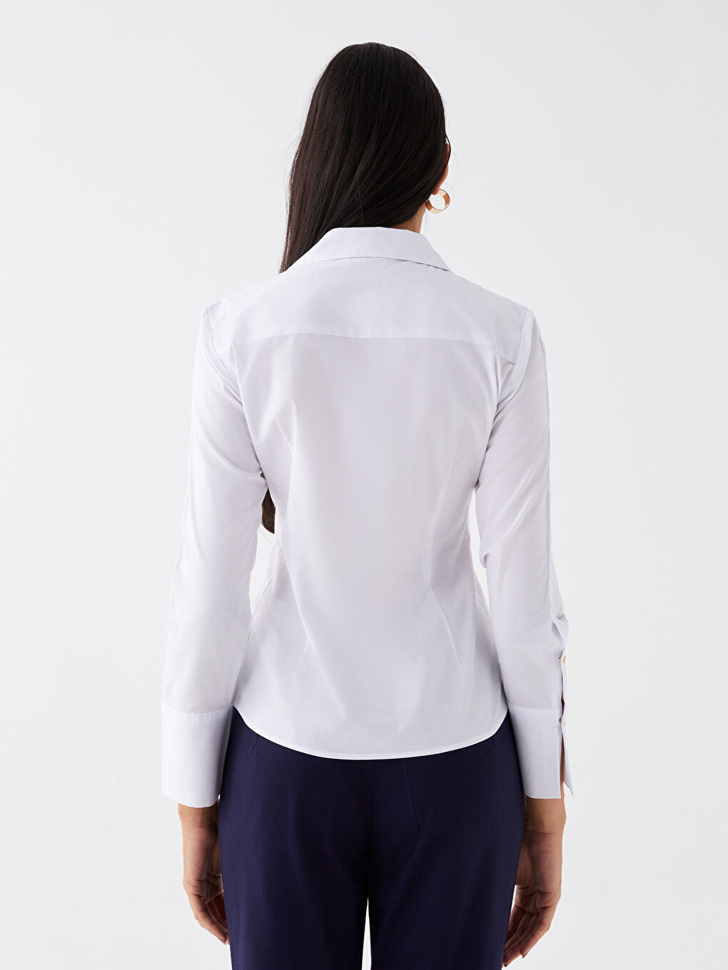 Plain Long Sleeve Women's Shirt-4