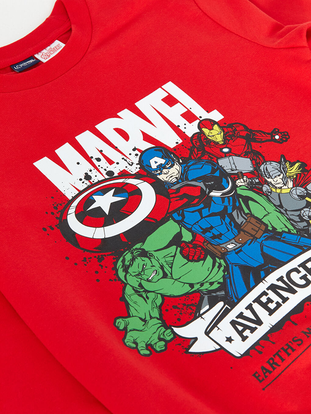 Crew Neck Marvel Printed Long Sleeve Boy T-Shirt-2