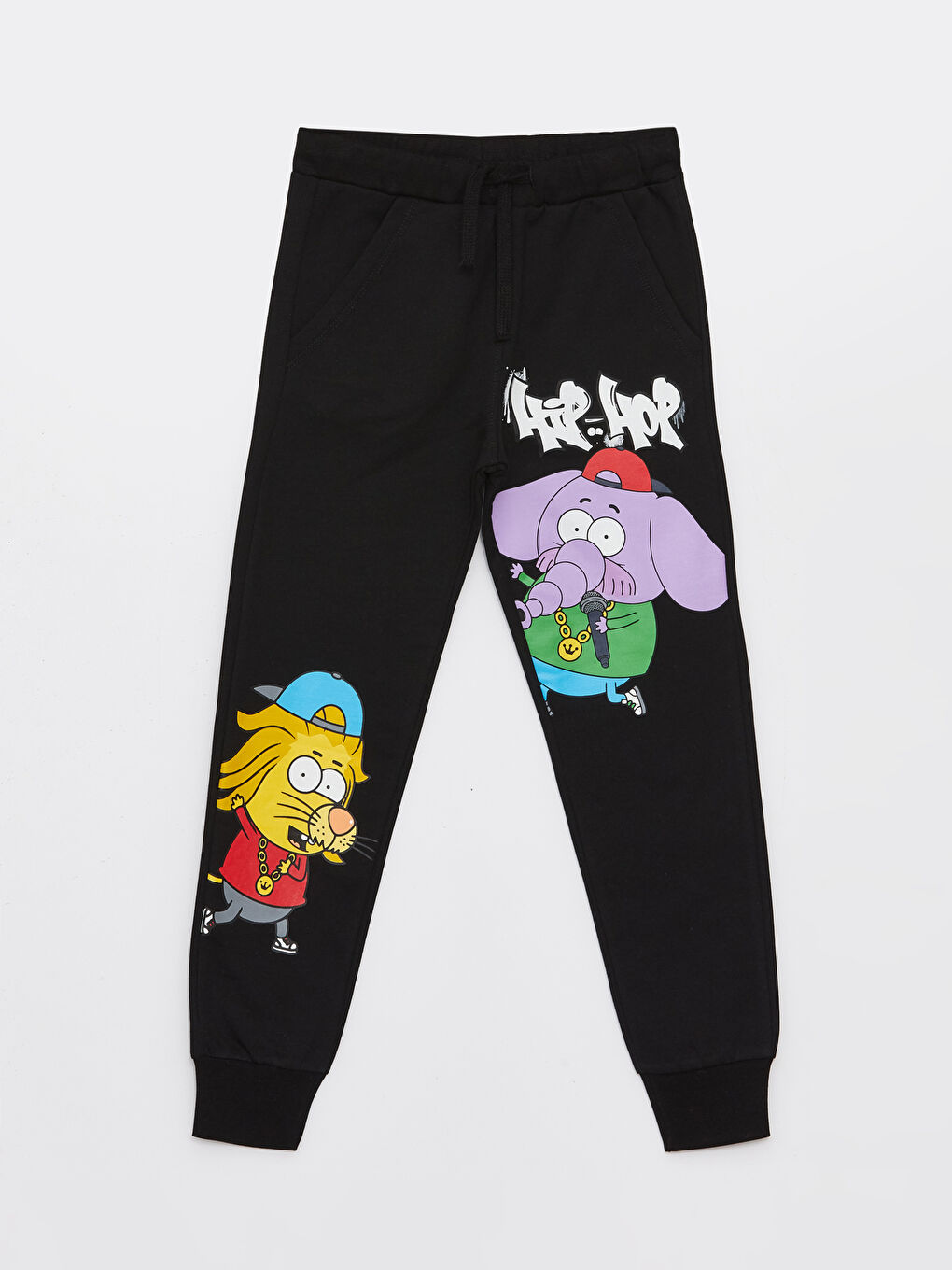 Bisiklet Yaka Kral Şakir Baskılı Uzun Kollu Erkek Çocuk Sweatshirt ve Eşofman Altı-3