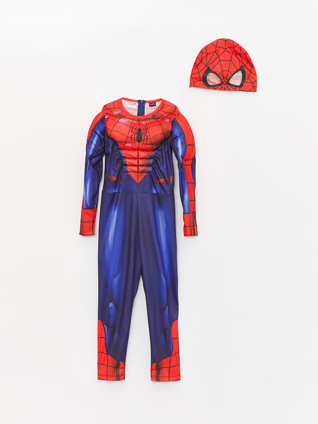 LCW Kids Kırmızı Baskılı Bisiklet Yaka Erkek Çocuk Spiderman Kostüm ve Maske