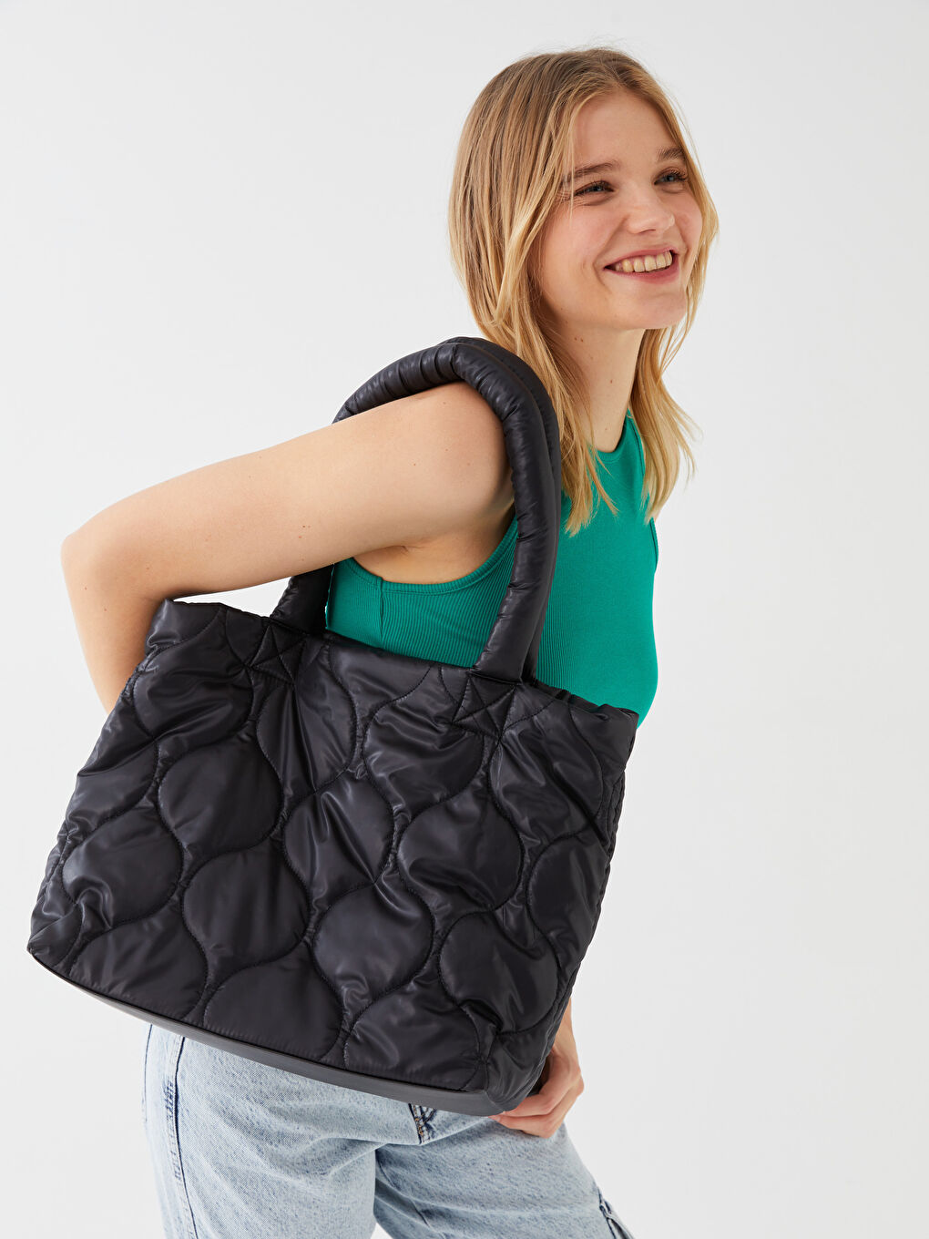 Parachute Fabric Quilted Women's Tote Bag