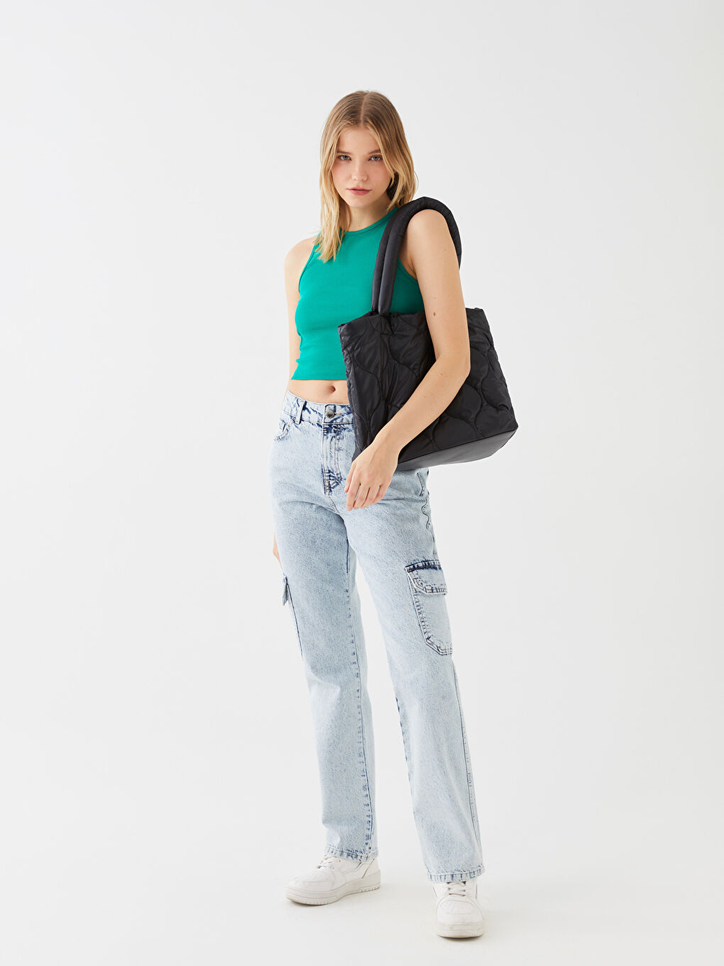 Parachute Fabric Quilted Women's Tote Bag-1
