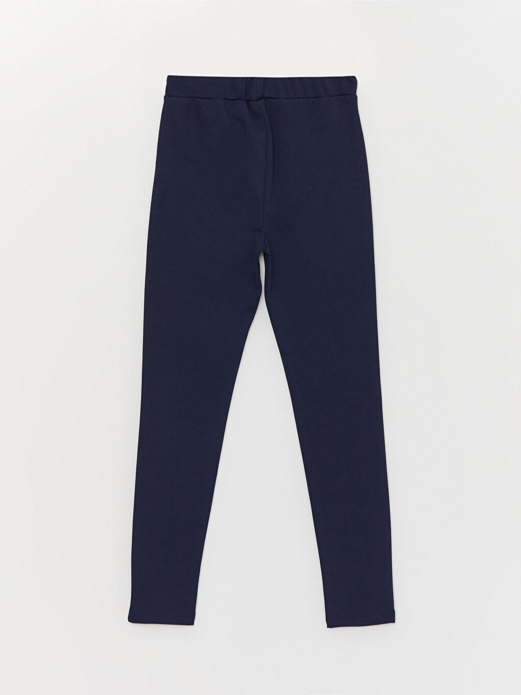 Lacivert Beli Lastikli Basic Kız Çocuk Tayt Pantolon-1