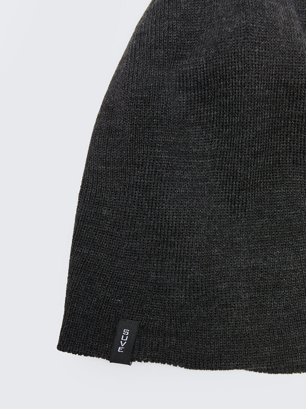 Antrasit Etiket Detaylı Erkek Triko Bere-4