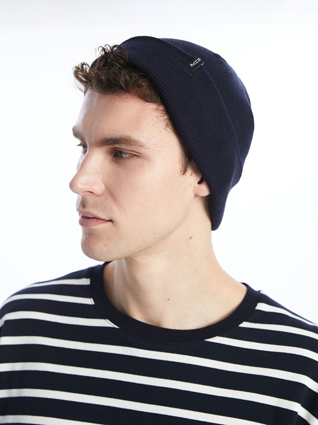 Label Detailed Men's Tricot Beret