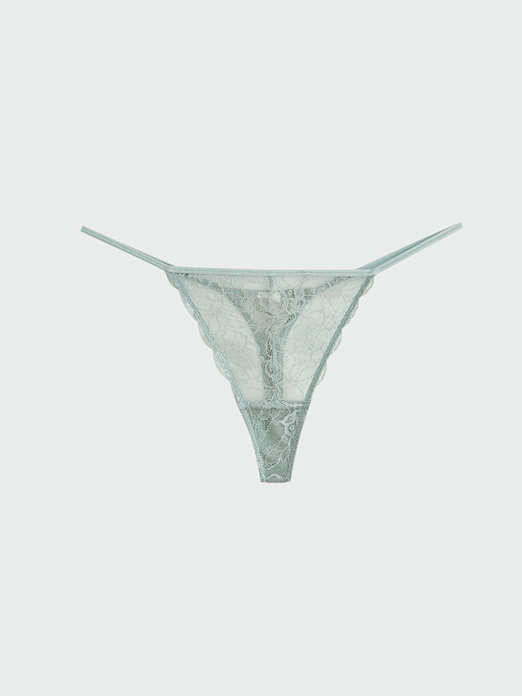 Yeşil Dantelli Tanga Külot