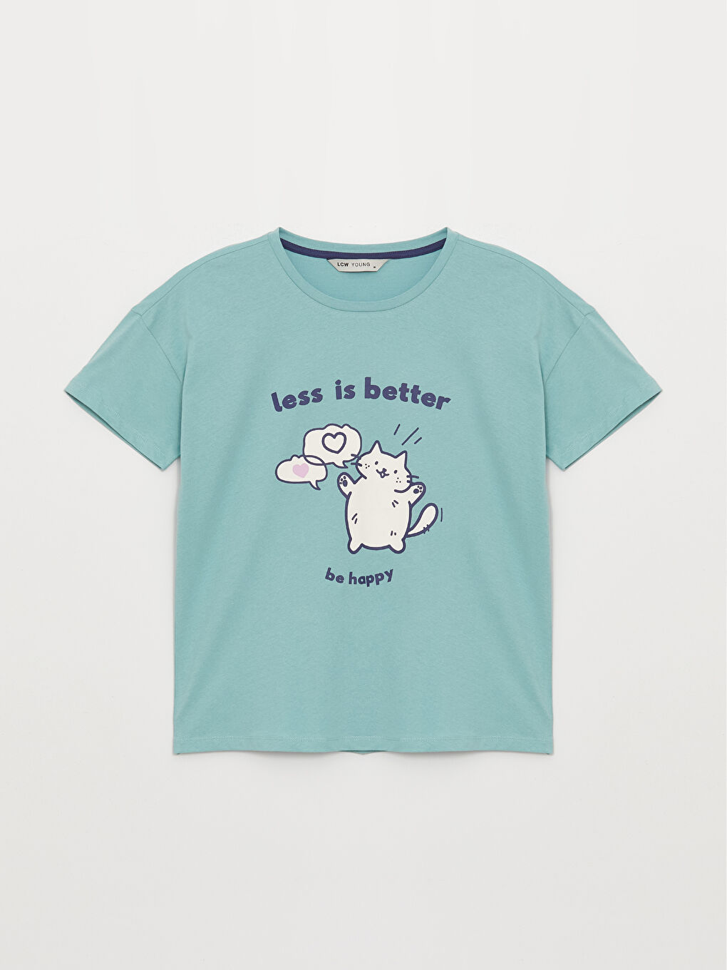 Mor Bisiklet Yaka Baskılı Kısa Kollu Kadın Pijama Takımı-6