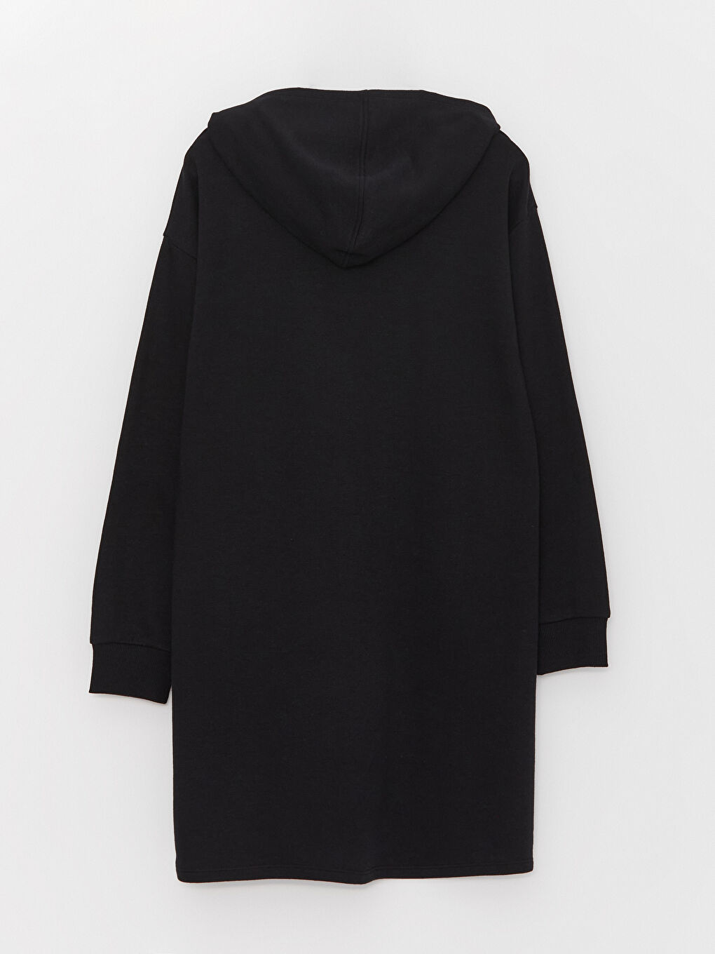 Rochie cu glugă, imprimată, mânecă lungă pentru fete-1