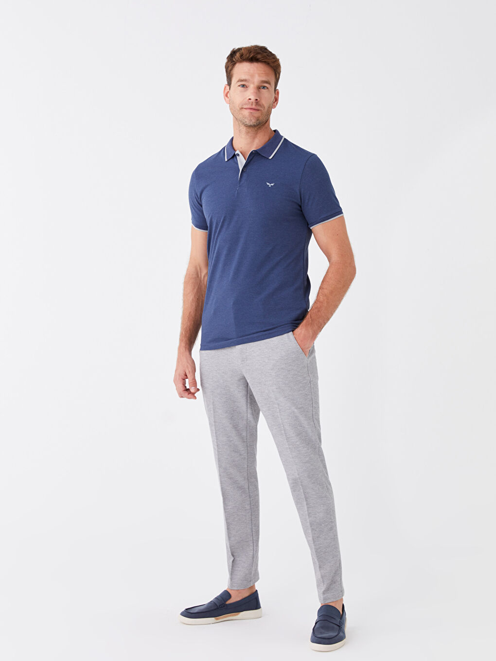 SOUTHBLUE Grey Mel - Lacivert Slim Fit Erkek Pantolon - 1