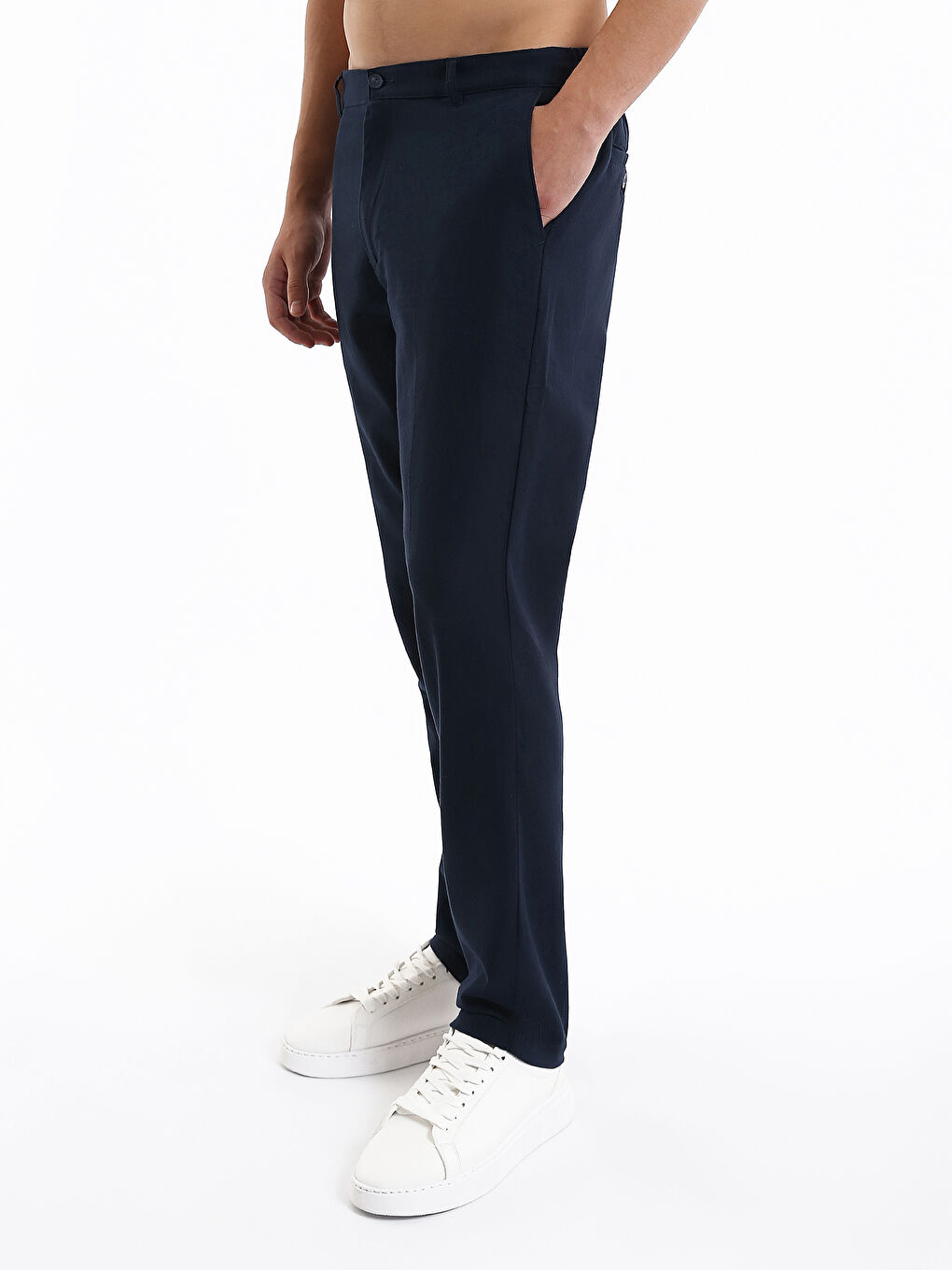 Elastic Back Flexible Men's Trousers-3