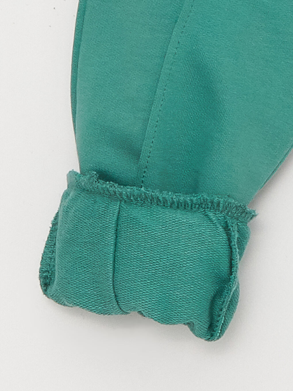 Yeşil Bisiklet Yaka Erkek Bebek Sweatshirt ve Eşofman Alt 2'li-9