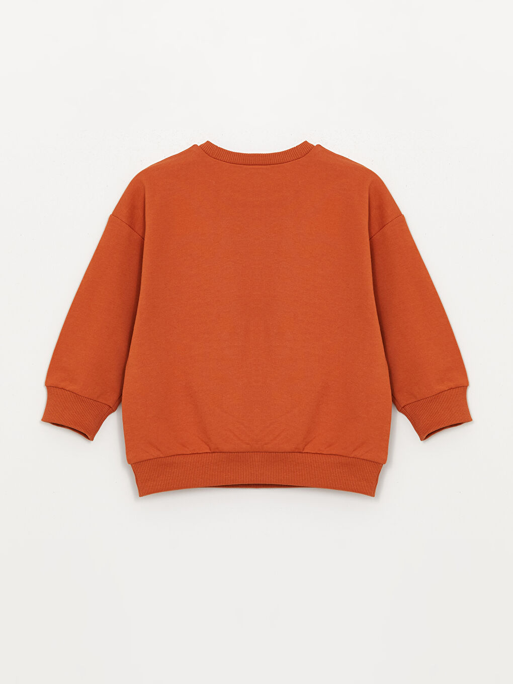 Turuncu Bisiklet Yaka Erkek Bebek Sweatshirt ve Eşofman Alt 2'li-5