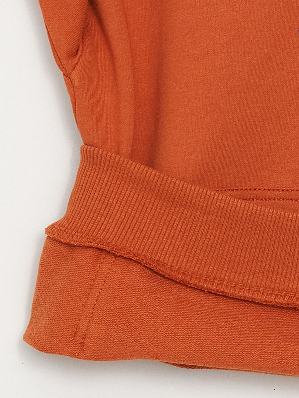 Turuncu Bisiklet Yaka Erkek Bebek Sweatshirt ve Eşofman Alt 2'li-8