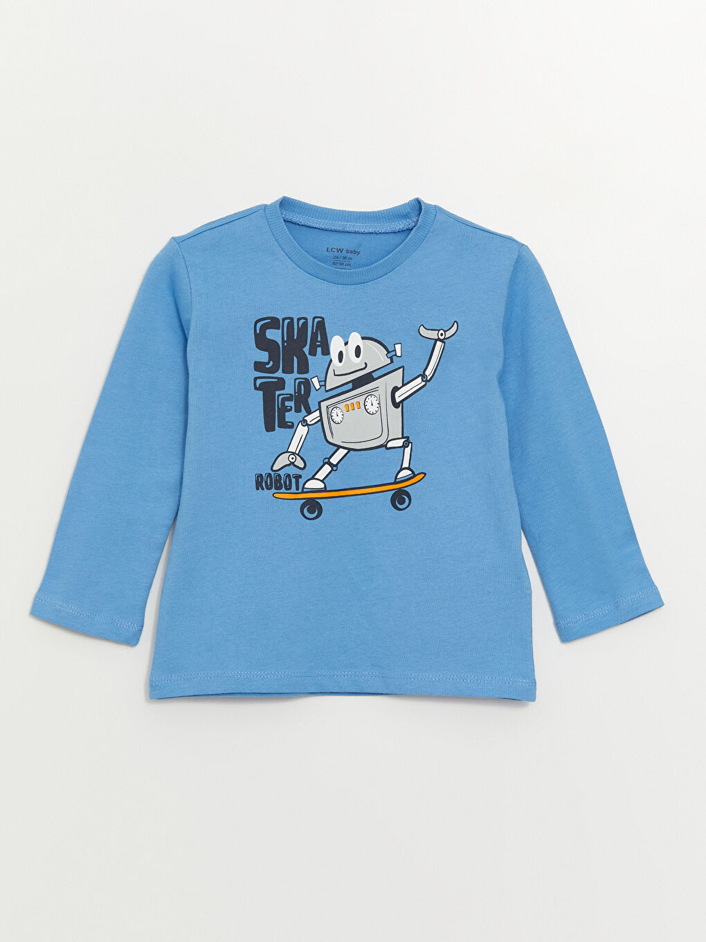 Tricou cu mânecă lungă, guler rotund, imprimat, pentru Bebeluși Băieți și Pantaloni de Trening Set 2 Bucăți-3