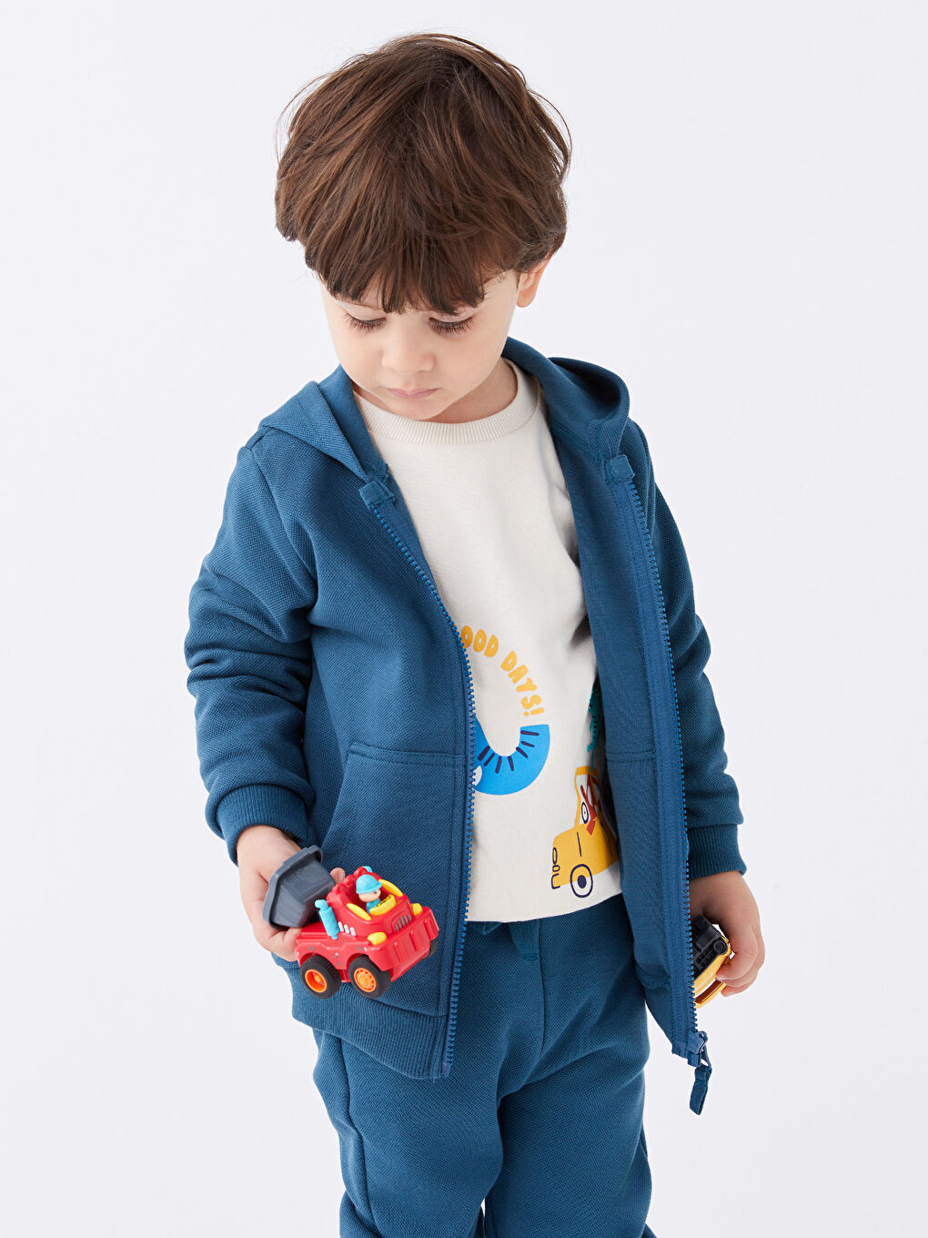 Кардиган с капюшоном и спортивные штаны для малыша мальчика-1