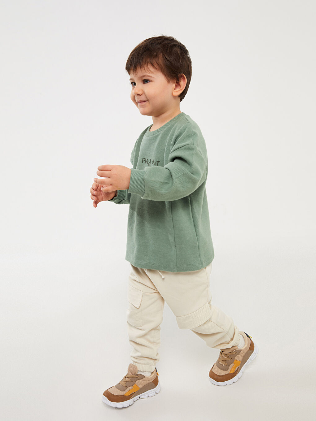 Pantaloni de trening jogger pentru Bebeluși Băieți cu Talie Elastică Basic