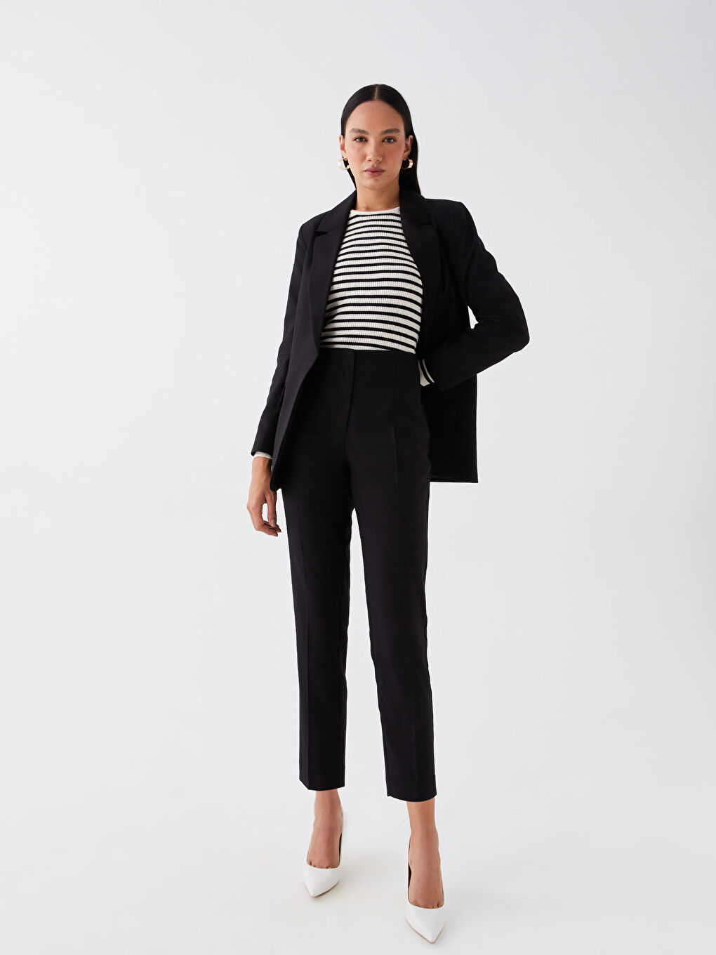LCW Vision Hoch taillierte Karotten-Passform Hosen für Damen -W37818Z8-CVL