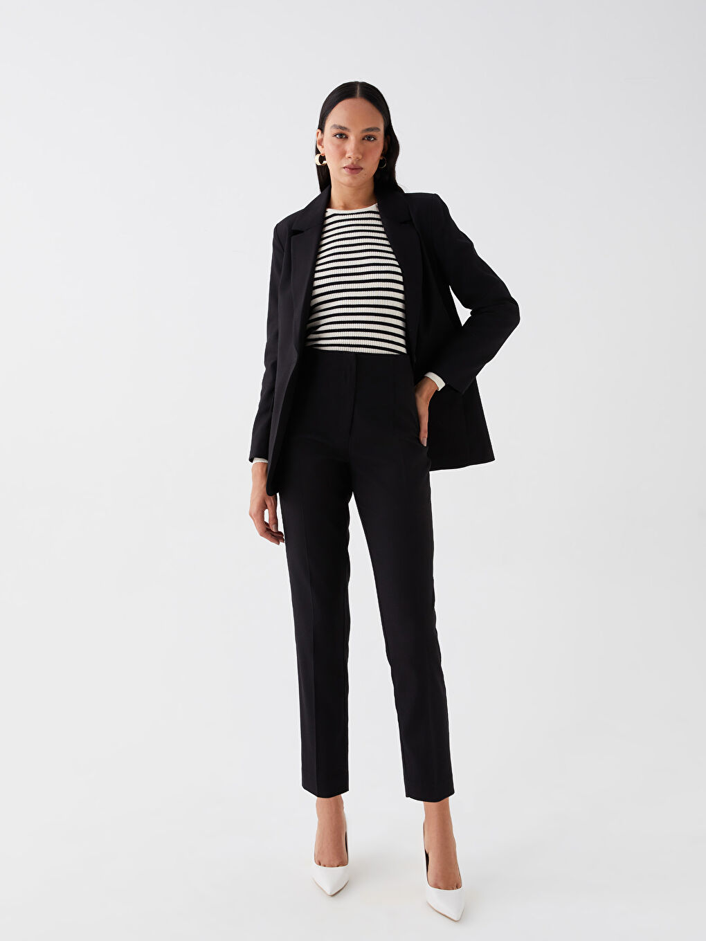 LCW Vision Hoch taillierte Karotten-Passform Hosen für Damen -W37818Z8-CVL