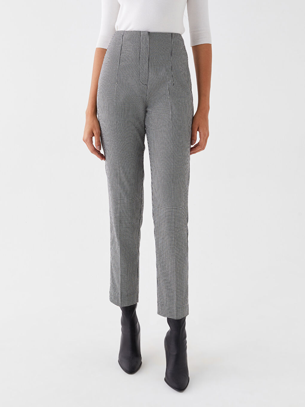 LCW Vision Hoch taillierte Karotten-Passform Hosen für Damen -W37818Z8-LKX