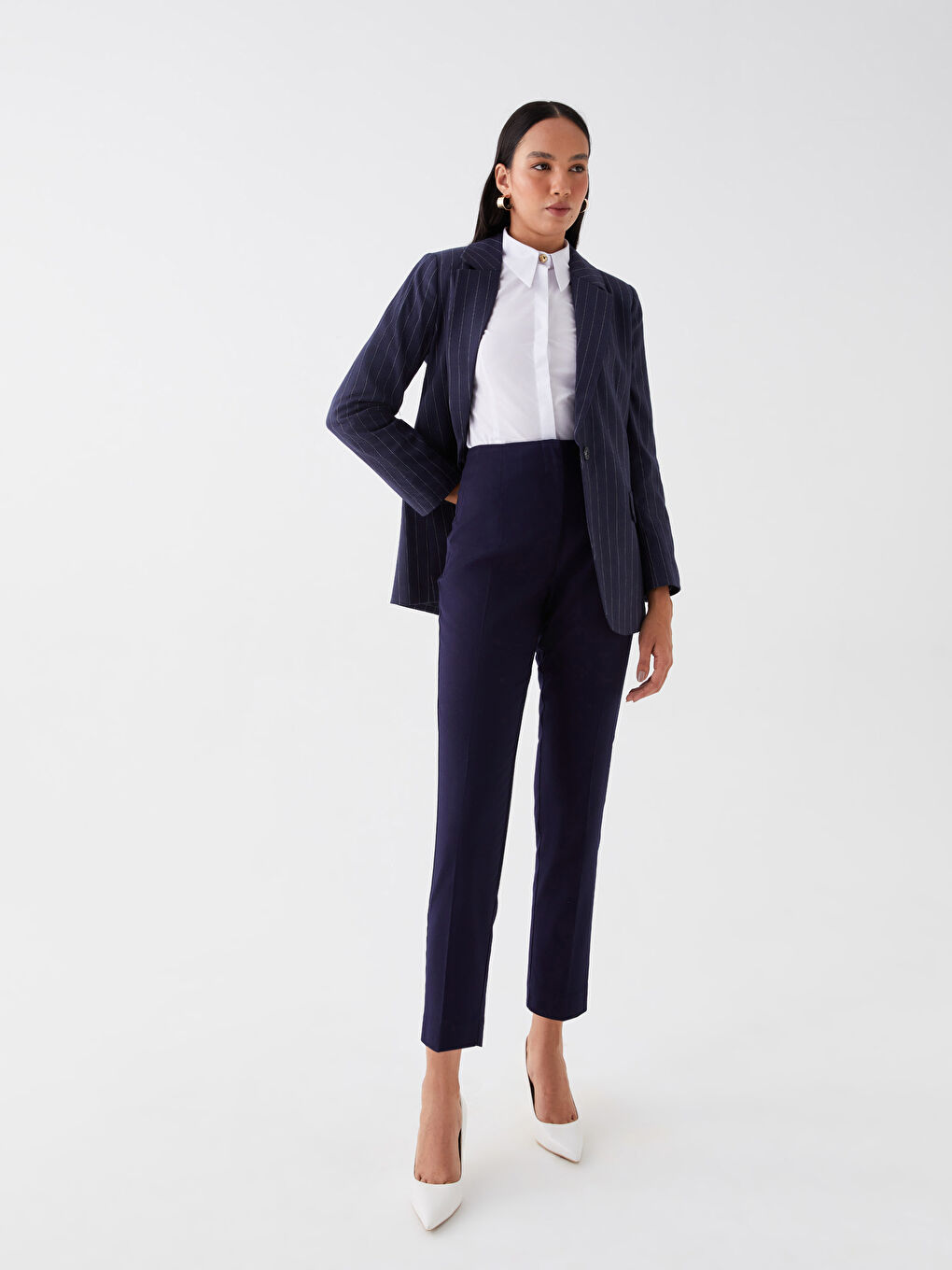LCW Vision High Waist Carrot Cut Women's Trousers -W37818Z8-R3V