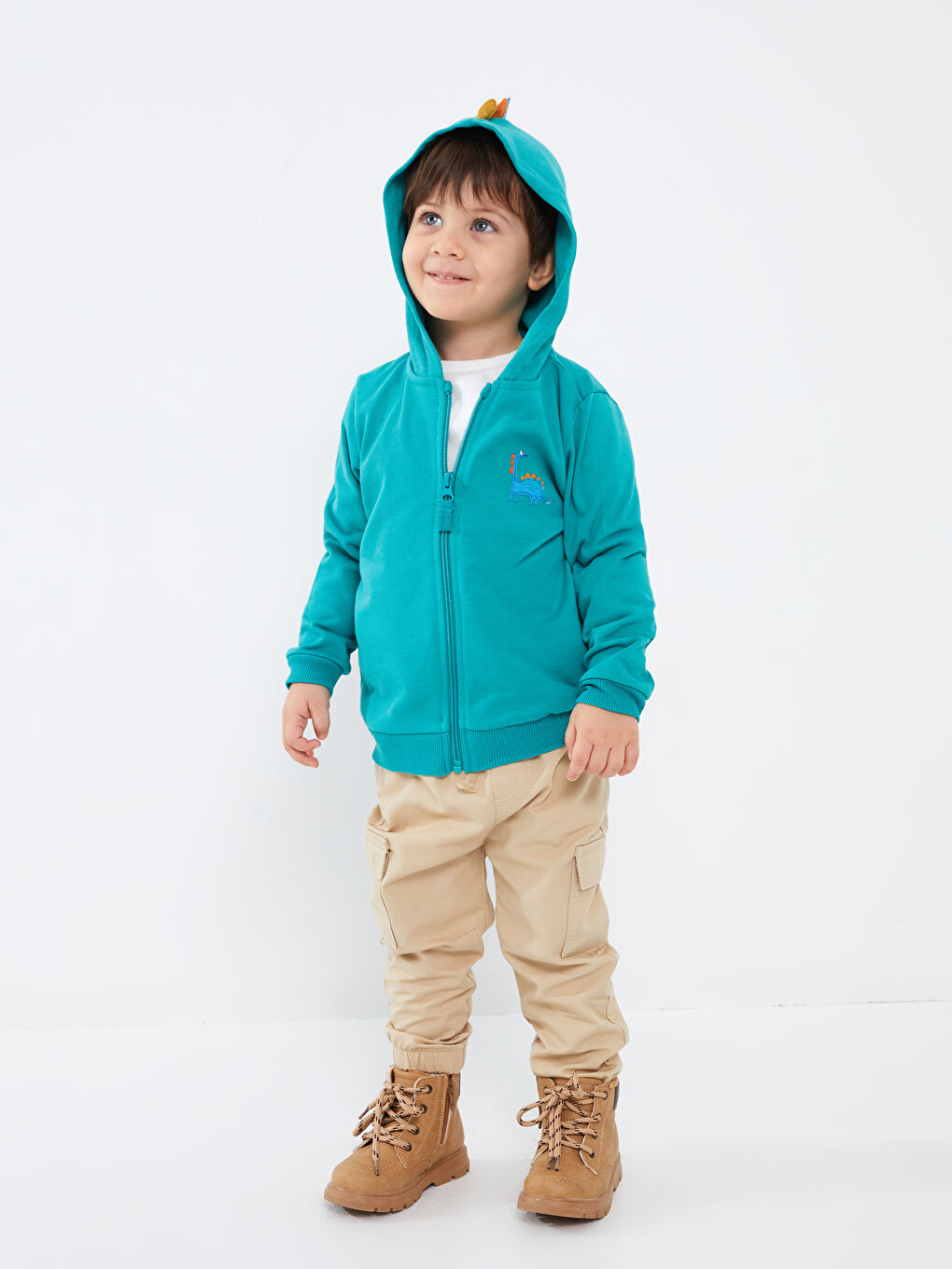 Толстовка на молнии с капюшоном и длинным рукавом с принтом для малыша мальчика-2