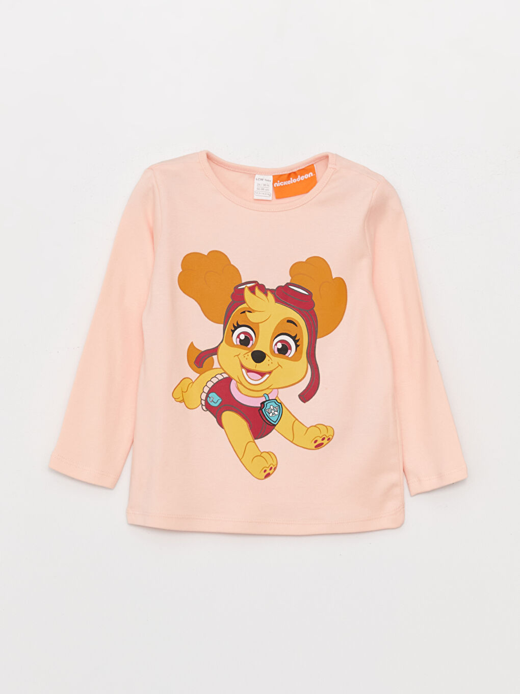 LCW baby Pembe Bisiklet Yaka Uzun Kollu Paw Patrol Baskılı Kız Bebek Pijama Takım - 4