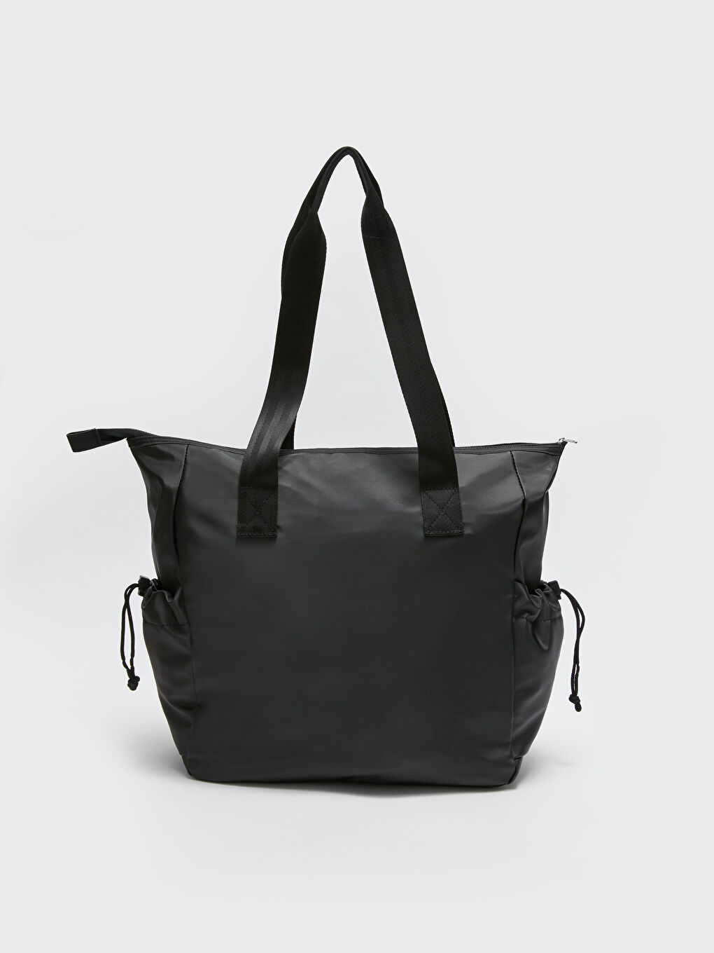 Siyah Deri Görünümlü Kadın Kol Çantası-4