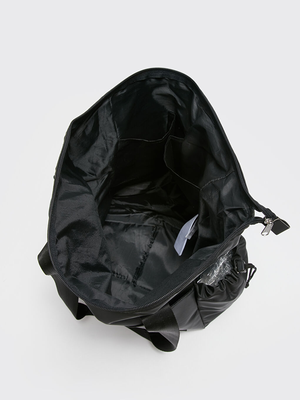 Siyah Deri Görünümlü Kadın Kol Çantası-5