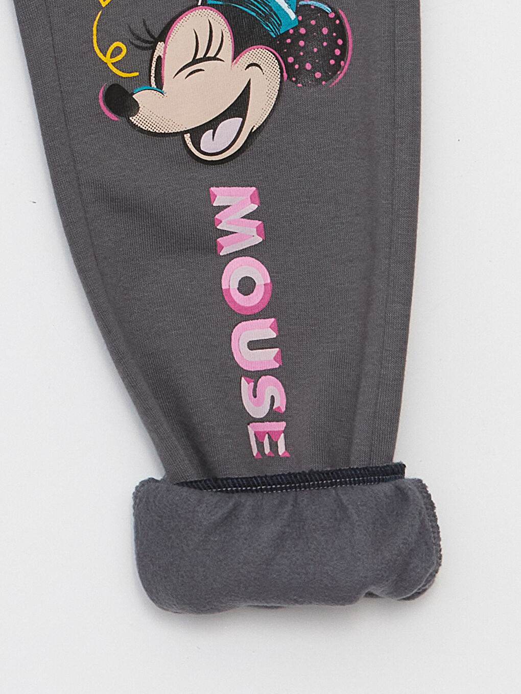 LCW Kids Gri Minnie Mouse Baskılı Kız Çocuk Hoodie ve Eşofman Altı - 5