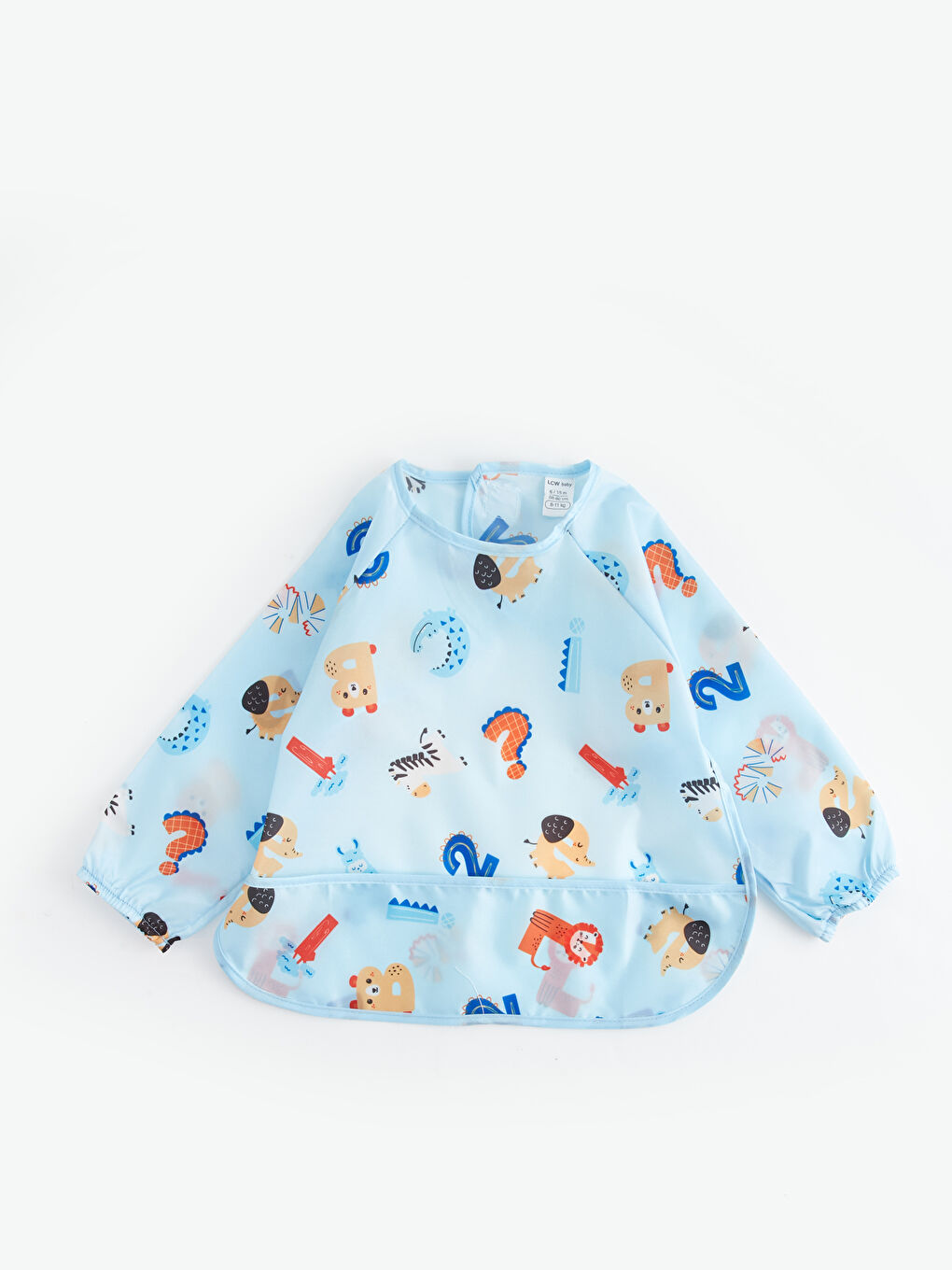 Baskılı Erkek Bebek Mama Önlüğü