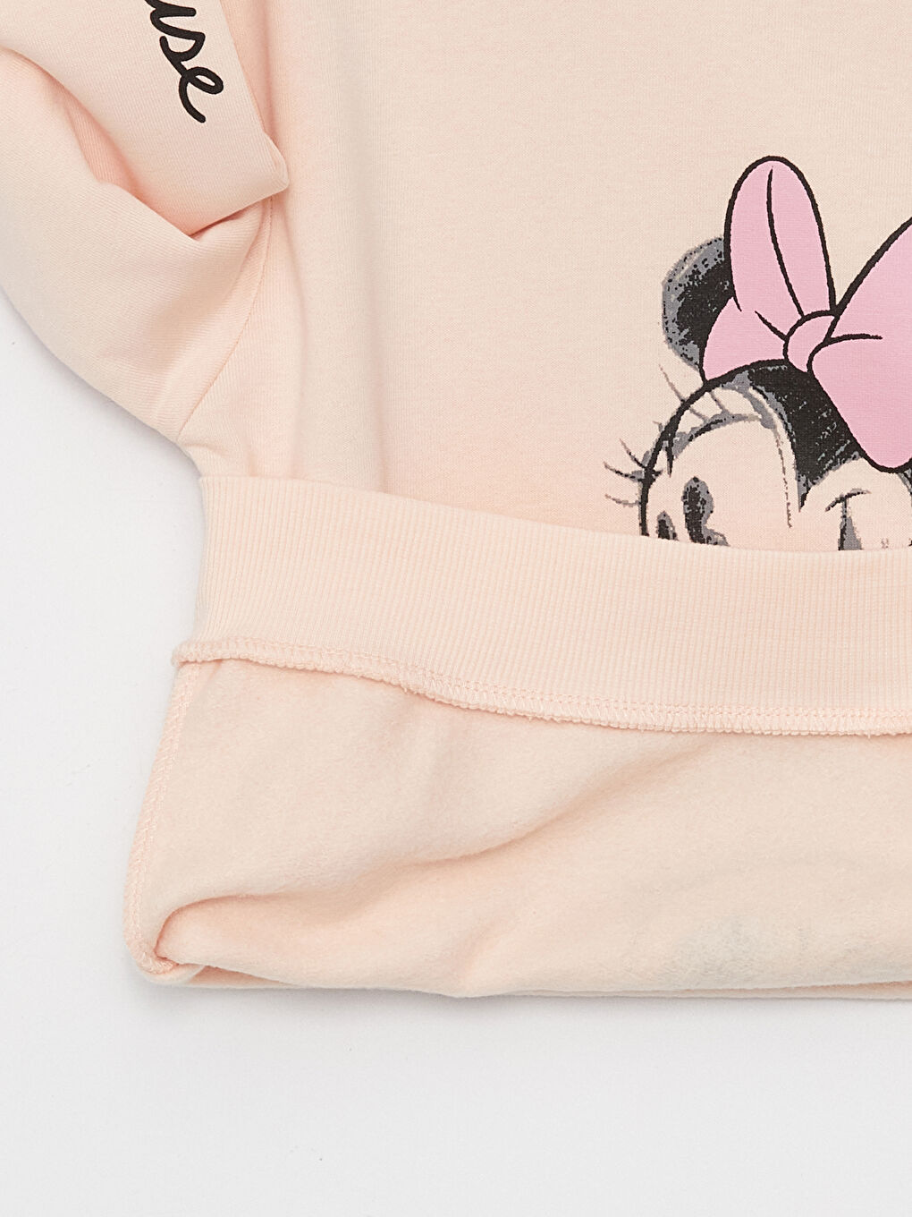 LCW Kids Pembe Bisiklet Yaka Minnie Mouse Baskılı Uzun Kollu Kız Çocuk Sweatshirt ve Tayt - 5