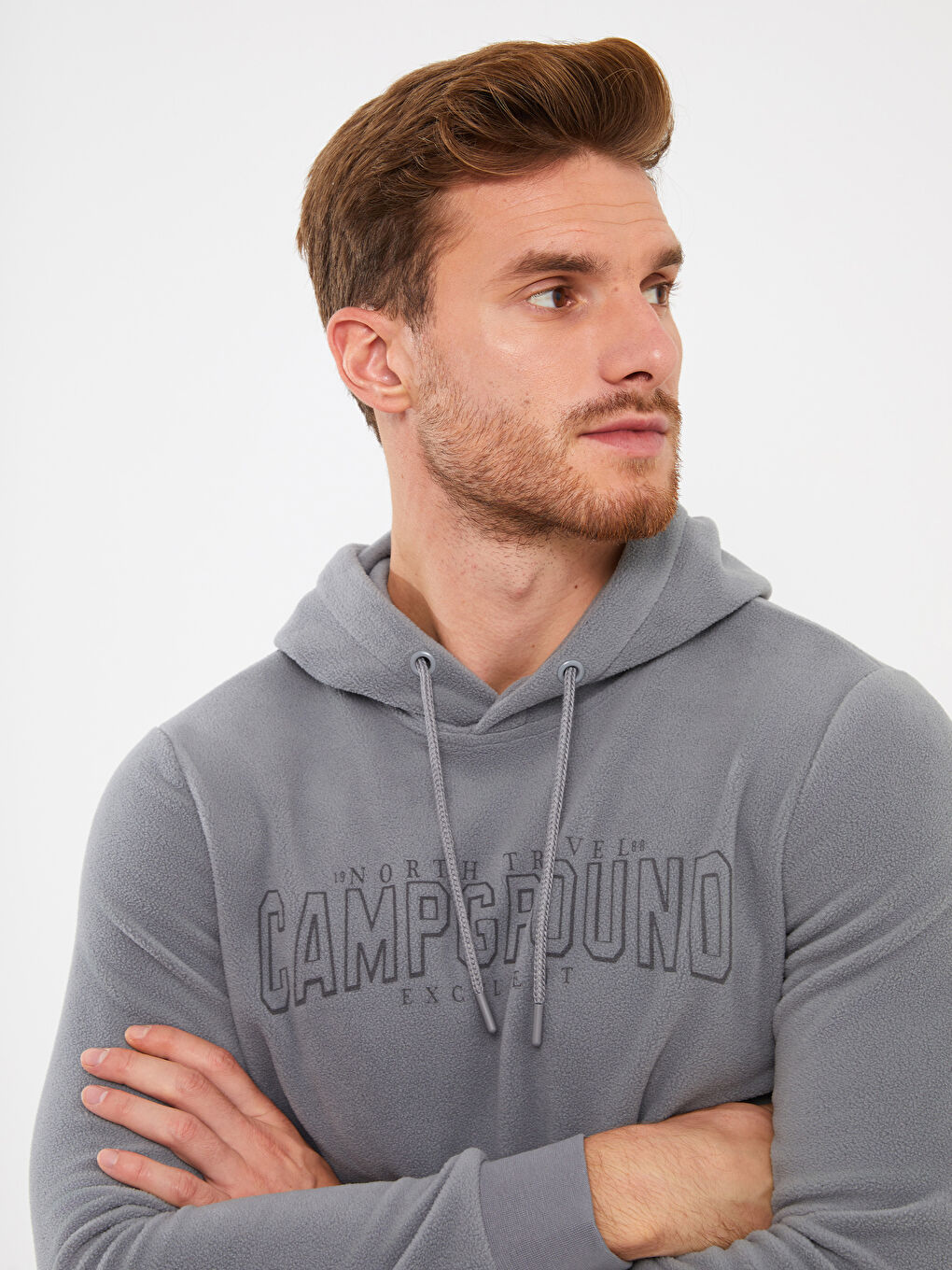 Long Sleeve Printed Polar Men's Hoodie-0