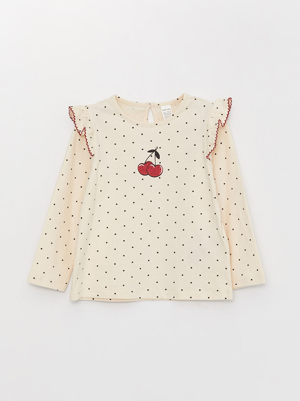 сәби қыздарға арналған дөңгелек жағалы ұзын жең футболка мен легинс 2 данадан тұратын жинақ-1