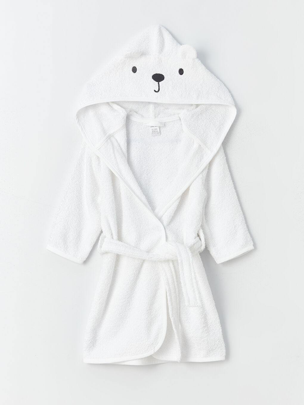 კაპიუშონიანი მოქარგული ბავშვის ხალათი