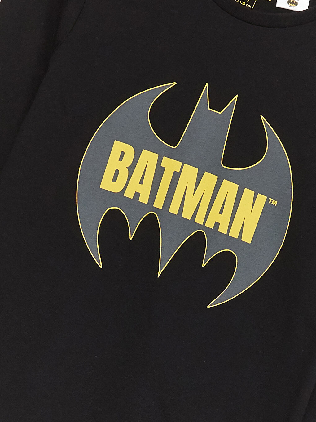 Siyah Bisiklet Yaka Batman Baskılı Uzun Kollu Erkek Çocuk Pijama Takımı-5