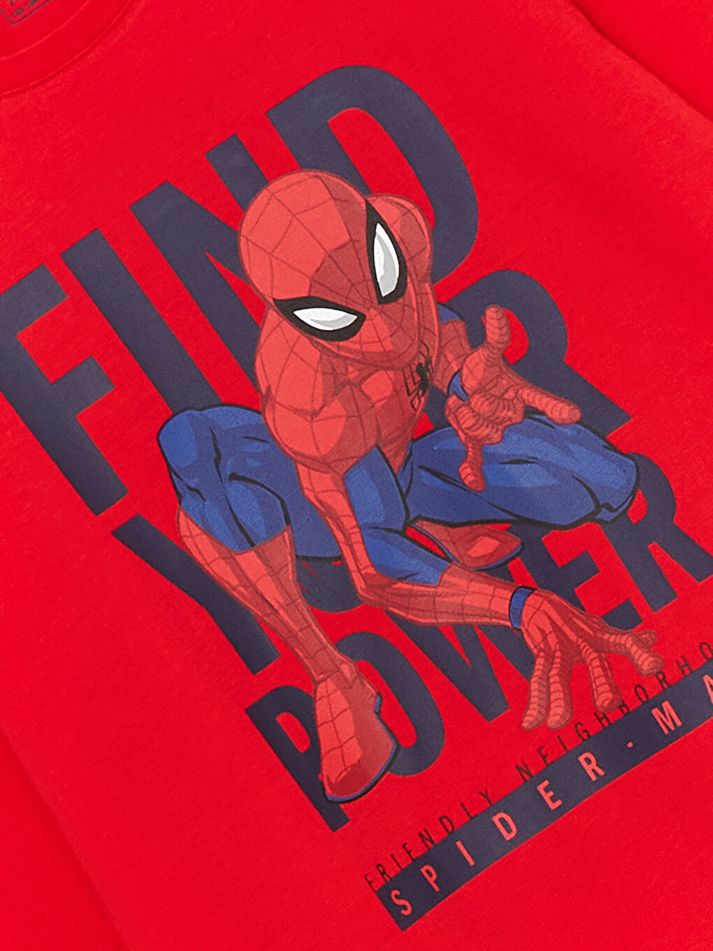 LCW Kids Crew Neck Spider-Man Printed Long Sleeve Boys' Pyjama Set -W38277Z4-HNK