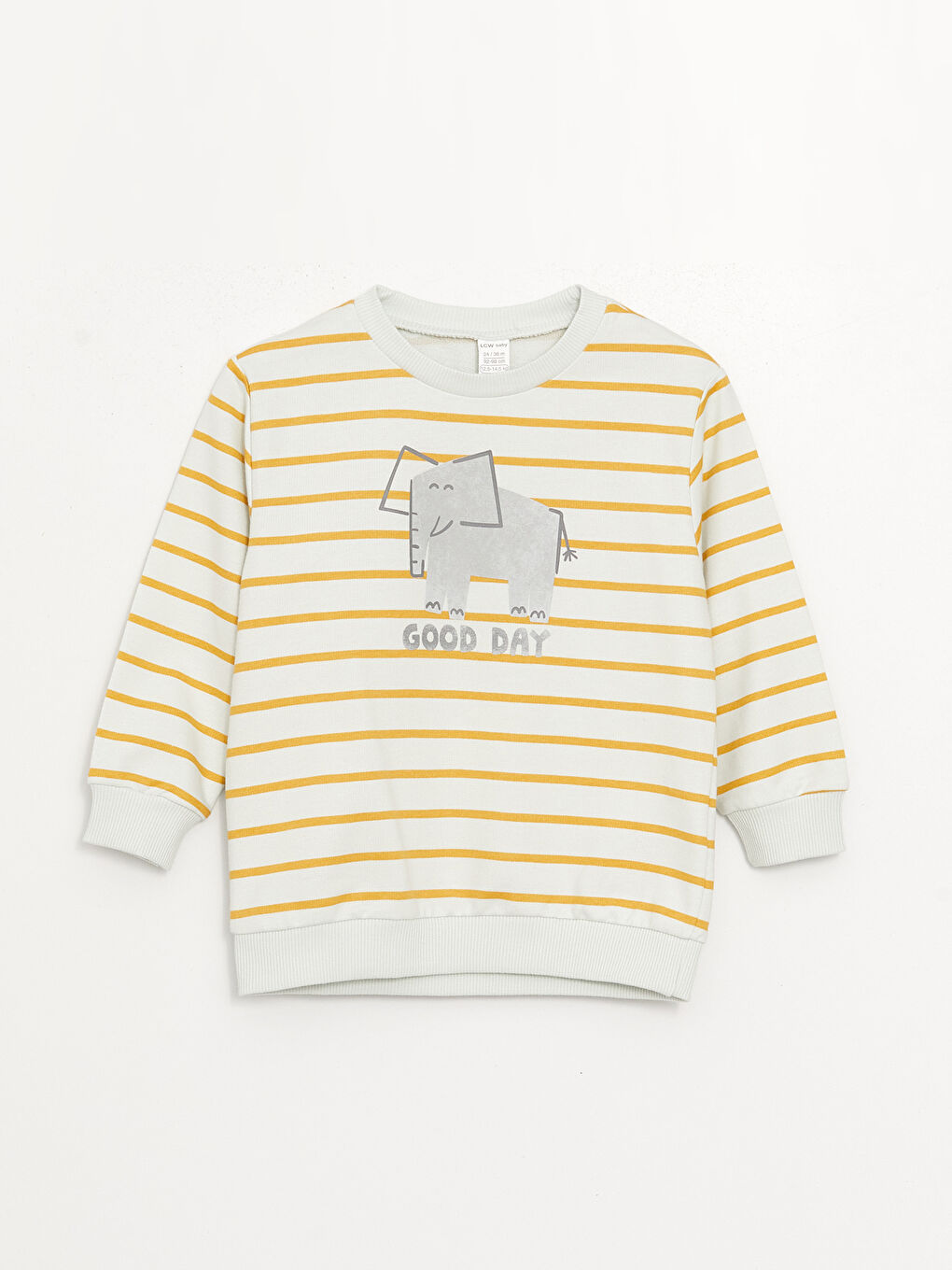 Gri Bisiklet Yaka Uzun Kollu Erkek Bebek Sweatshirt ve Pantolon 2'li Takım-1