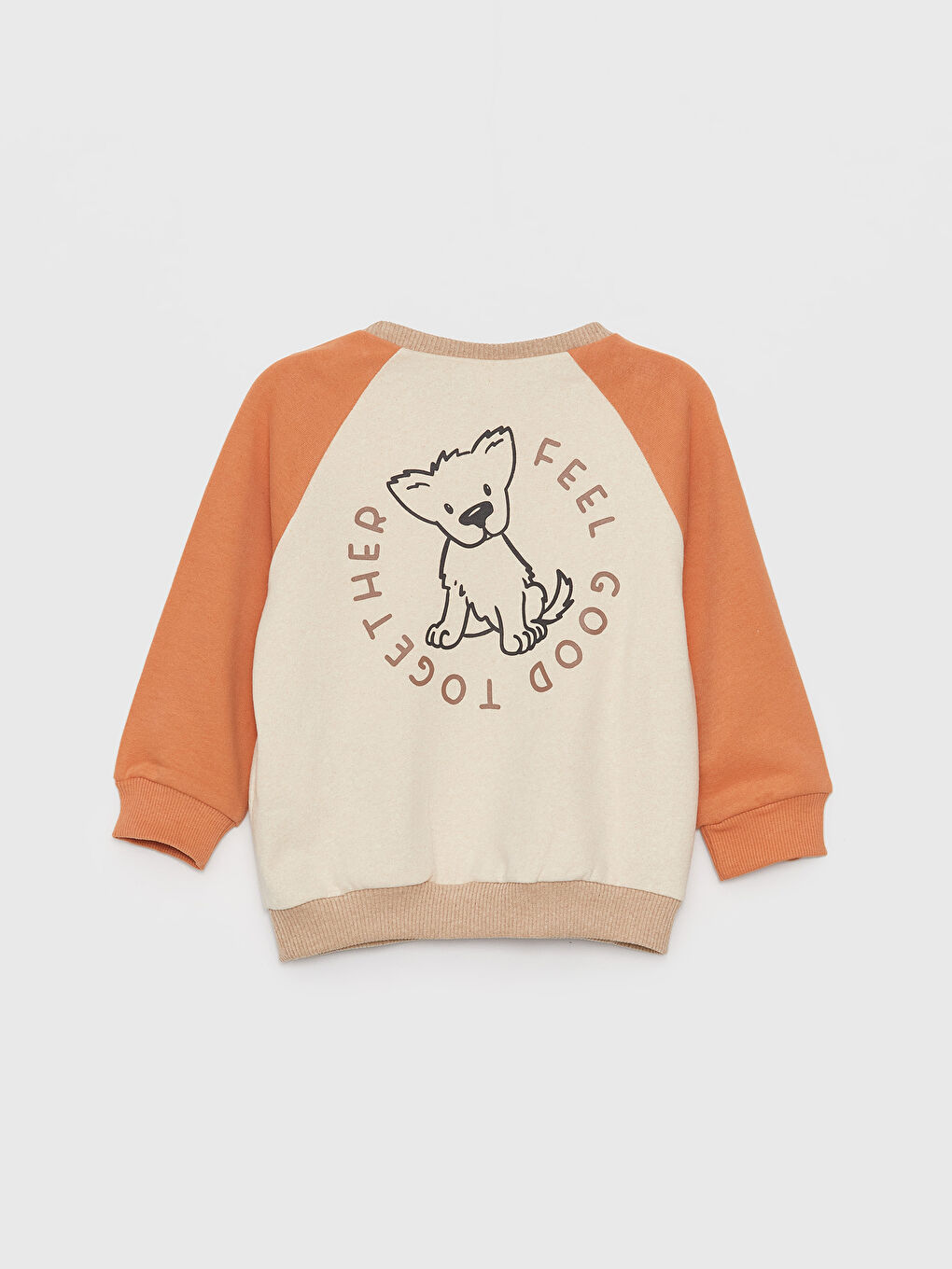 LCW baby Açık Bej Bisiklet Yaka Uzun Kollu Erkek Bebek Sweatshirt - 4