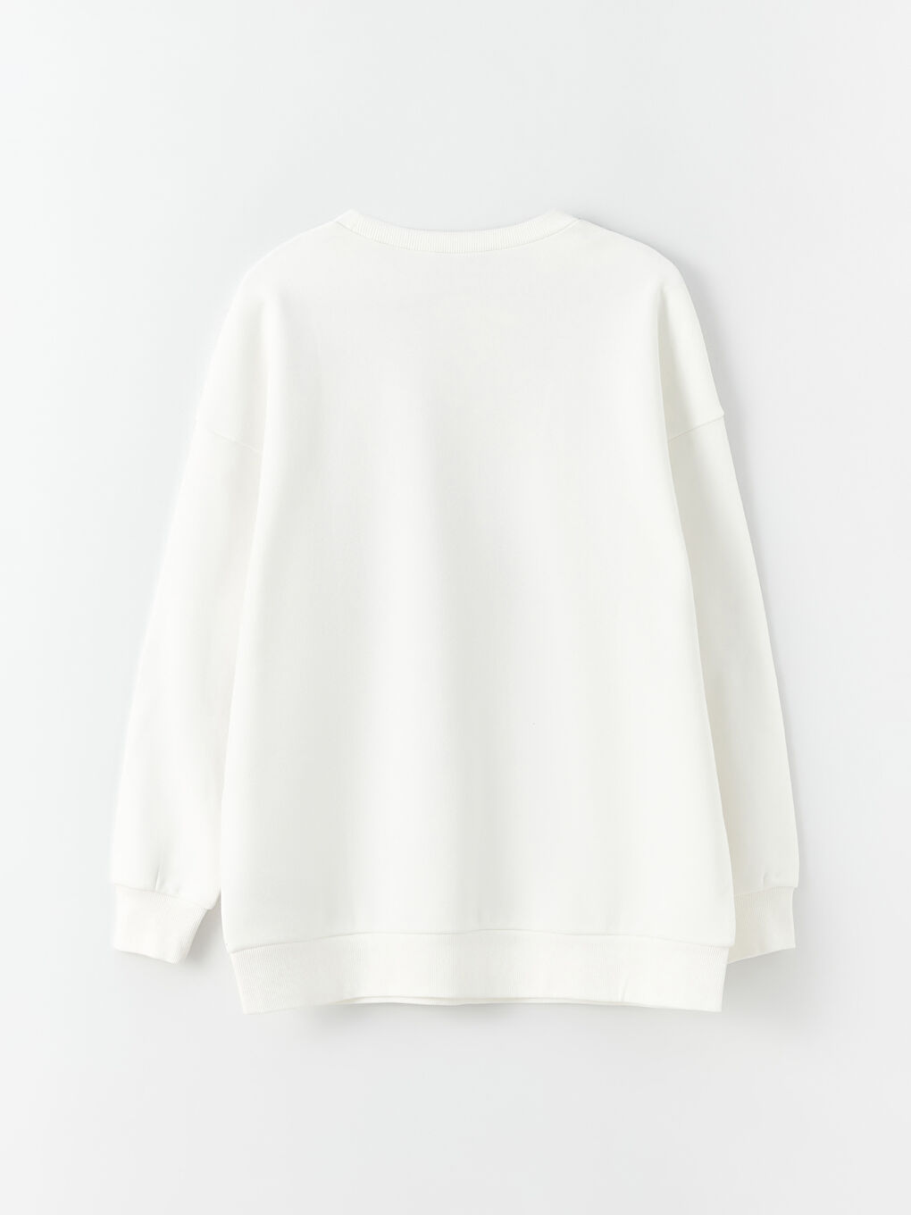 LCW Vision Crew Neck Printed Oversize Women's Thick Sweatshirt -W38340Z8-R9J